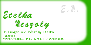 etelka meszoly business card