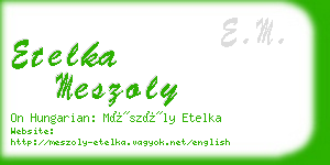 etelka meszoly business card